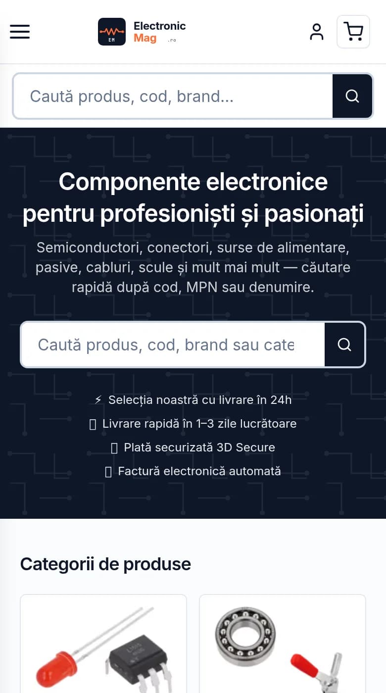 electronic-mag.ro pe telefon: pagina principală a magazinului B2B de electronice